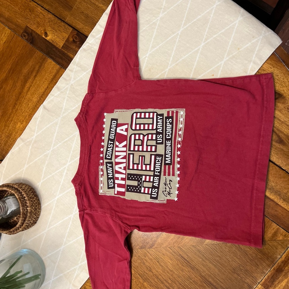 Kids Long Sleeve Red Tee - Picture 2 of 2